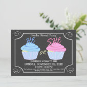 カップケーキジェンダーリビールパーティー 招待状 (スタンド正面)