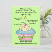 カップケーキジェンダーリビール招待状 招待状 (スタンド正面)