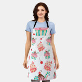 カップケーキスイーツお祝いパーティー エプロン (着用した状態)