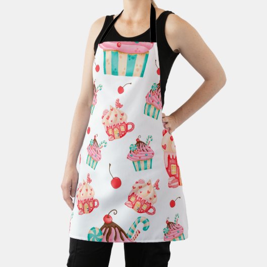カップケーキスイーツお祝いパーティー エプロン (インサイチュ)