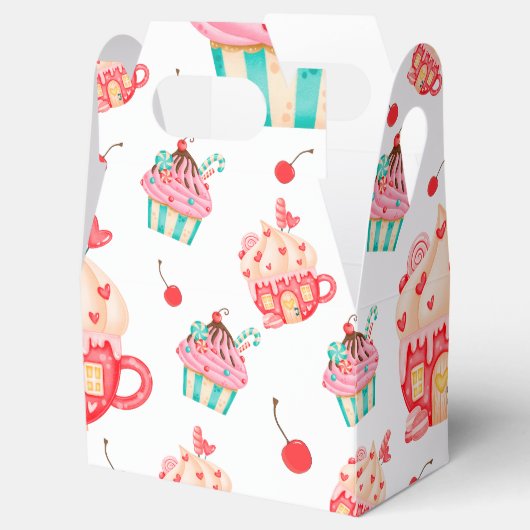 カップケーキスイーツお祝いパーティー フェイバーボックス (オープン)