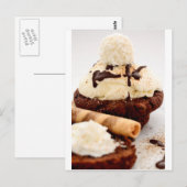 カップケーキスイーツデザートシャワーチョコレートアート ポストカード (正面/裏面)