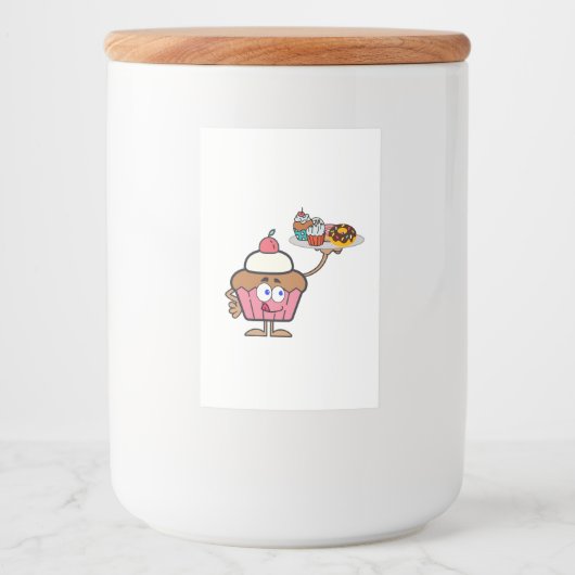 カップケーキスイーツ フードラベル (正面)