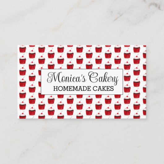 カップケーキスイートケーキベークズ自家製ベーカリー 名刺 (正面)