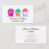 カップケーキスイートケーキベークズ自家製ベーカリー 名刺 (正面/裏面)