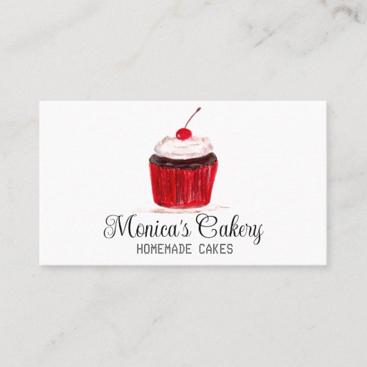カップケーキスイートケーキベークズ自家製ベーカリー 名刺 (正面)