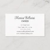 カップケーキスイートケーキベークズ自家製ベーカリー 名刺 (裏面)