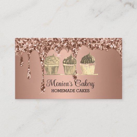 カップケーキスイートケーキベークズ自家製ベーカリー 名刺 (正面)