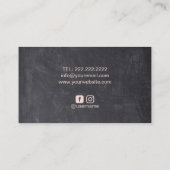 カップケーキスイートケーキペストリーシェフベーカリーシャルボード 名刺 (裏面)