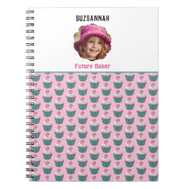 カップケーキスカラップカスタム写真テンプレート名 ノートブック