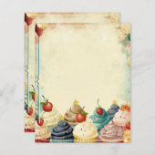 カップケーキスクラップブック紙 (正面/裏面)