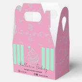 カップケーキストライプズピンクミントベーカリービジネス フェイバーボックス (オープン)