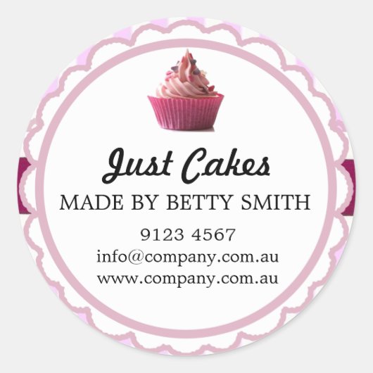 カップケーキストリンカー ラウンドシール (正面)