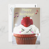 カップケーキストロベリーデイ ポストカード (正面/裏面)