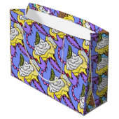 カップケーキストロベリーレモンカラフルおいしい ラージペーパーバッグ (裏面アングル)