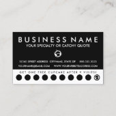 カップケーキスプラッツブラックパンチカード ロイヤリティカード (裏面)