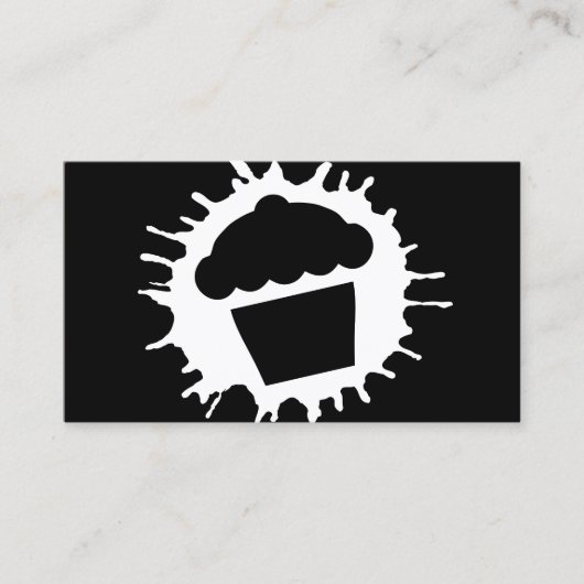 カップケーキスプラッツブラックパンチカード ロイヤリティカード (正面)