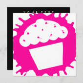 カップケーキスプラッツ 招待状 (正面/裏面)