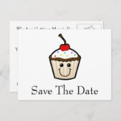 カップケーキスマイル顔 案内ポストカード (正面/裏面)