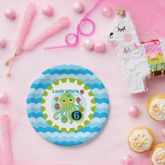 カップケーキタコス第6誕生日紙プレート ペーパープレート (パーティー)