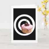 カップケーキターゲット挨拶状 カード (黄色い花)