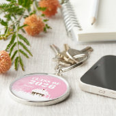 カップケーキダマスクのクラスの甘いキーチェーン投げキャップ キーホルダー (側面)