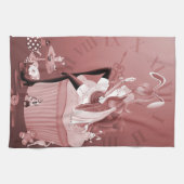 カップケーキティータオルのバニーガール キッチンタオル (横)