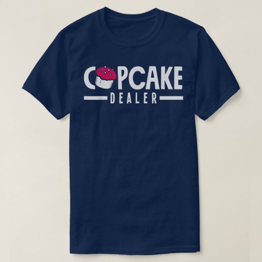 カップケーキディーラーベーキング恋人1367 Tシャツ (デザイン正面)