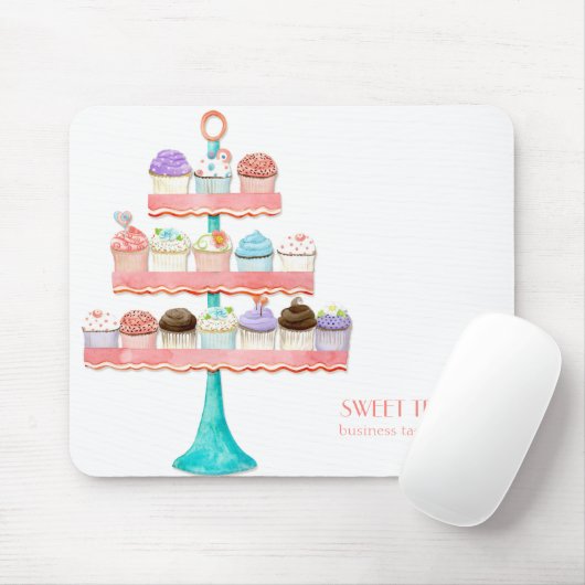カップケーキデザートベーキングベーカリービジネスパッケージ マウスパッド (マウス)