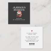 カップケーキデザートペストリーシェフケータリング名刺 スクエア名刺 (正面/裏面)