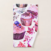 カップケーキデザート天国 バスタオルセット (ハンドタオル)