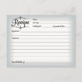 カップケーキデザート水色レシピブライダルシャワー ポストカード (裏面)