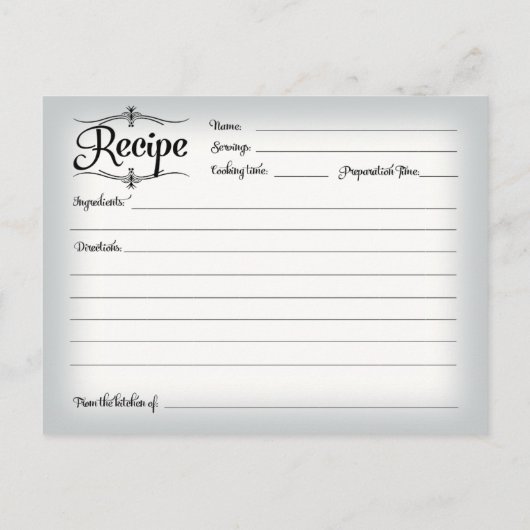 カップケーキデザート水色レシピブライダルシャワー ポストカード (裏面)