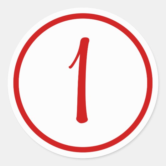 カップケーキトッパーシール(番号付) ラウンドシール (正面)