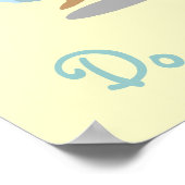 カップケーキドードル:かわいいカップケーキ踊り幸せ ポスター (角)