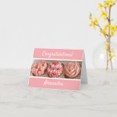 カップケーキハッピーバースデー カード (黄色い花)