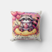 カップケーキハートラクーンヴァレンティネス クッション (正面)