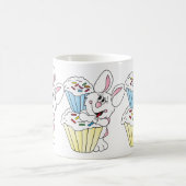 カップケーキバニーイースター コーヒーマグカップ (中央)