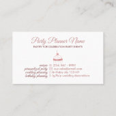 カップケーキバラ金ゴールドかわいい 名刺 (裏面)