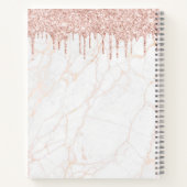 カップケーキバラ金ゴールドグリッタードリップスマーブルベーカリーシェフ ノートブック (裏面)