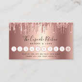 カップケーキバラ金ゴールド銅グリッタードリップベーカリーシェフ ロイヤリティカード (正面)