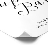 カップケーキバーシックブライダルシャワーまたは結婚ズサイン ポスター (角)