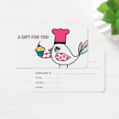 カップケーキバードギフトカード、証明書、D12-052115 (デスク)