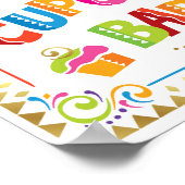 カップケーキバーフェスタパーティーサインプリント ポスター (角)