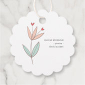 カップケーキパステルフローラ自家製プロダクトラベル フェイバータグ (裏面)