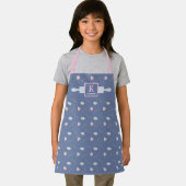 カップケーキパターンモノグラム エプロン (インサイチュ)