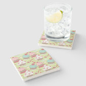 カップケーキパターン ストーンコースター (横)