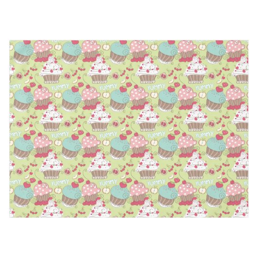 カップケーキパターン テーブルクロス (正面(横))