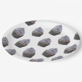 カップケーキパターン ペーパープレート (アングル)