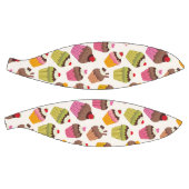 カップケーキパターン、マフィンパターン、チョコレート、ハート バスケットボール (パネル)